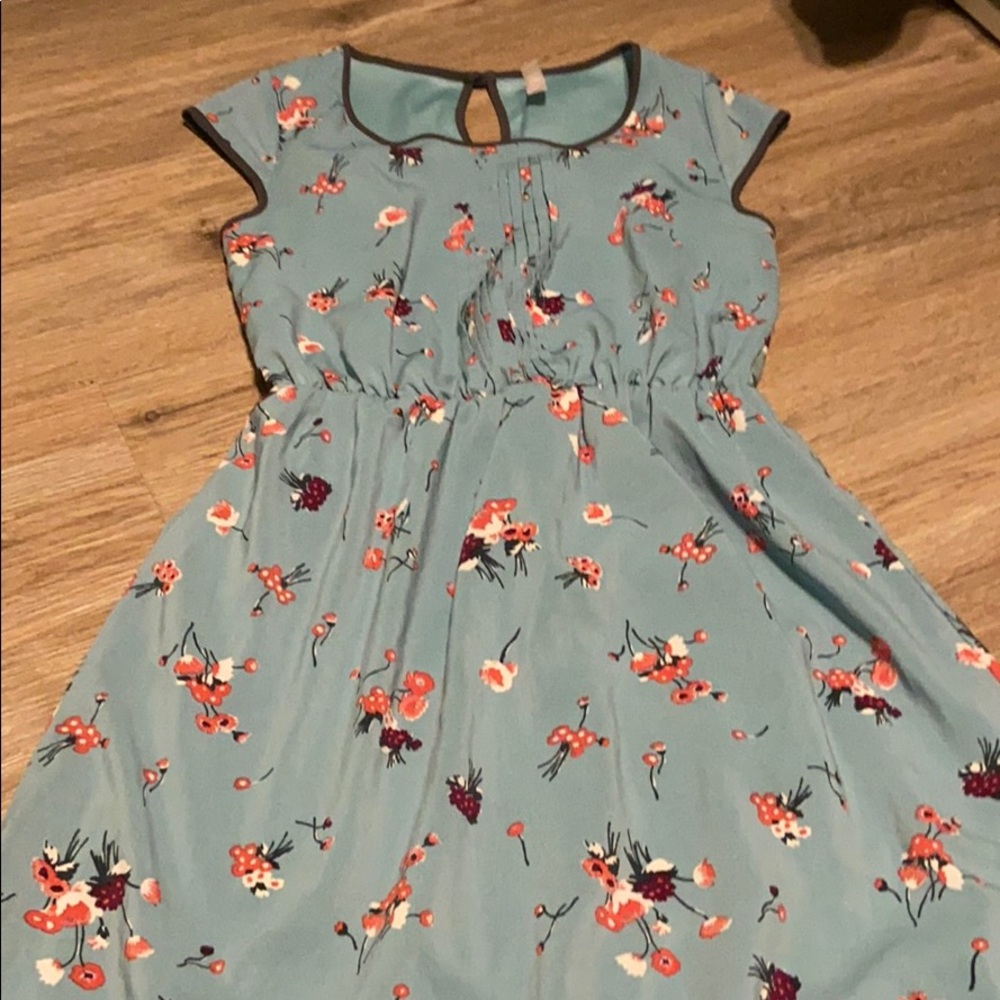 Exhilaration sz small oriental style floral dress